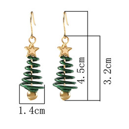 Star Christmas Tree Stud Earrings for Women and Girls - Twist Design Jewelry