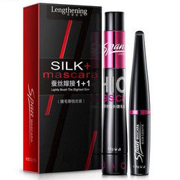 2pcs 3D Silk Fibe Eyelash Mascara Makeup Eyelash Extension Curling Mascara Waterproof Cosmetics Eye Lash Mascara