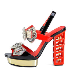 Summer Shoes Women Rhinestone Sandals High Heels Metallic Wedges fretwor Heels Platform Sandals Wedges Shoes For Women