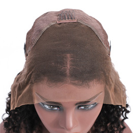 Deep Wave Bob Lace Front Human Hair Wigs 13x4 Pre plucked Curly Bob Wig Brazilian Virgin Hair Wigs Middle Part