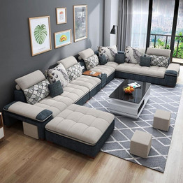 Customized high quality living room furniture living room sofa set fabric sofa