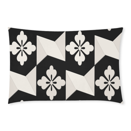 Black White Tiles 3-Pieces Bedding Set