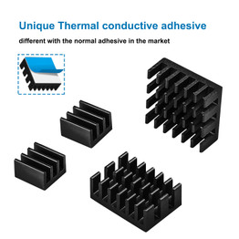 Smraza Compatible with Raspberry Pi 4 Case, Acrylic Case with Cooling Fan, 4PCS Heatsinks, 5V 3A USB-C Power Supply for Raspberry Pi 4 Model B (RPI 4 Board Not Included) - Black-SW20-4B