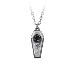 RIP Rose Coffin Necklace, Alchemy Gothic