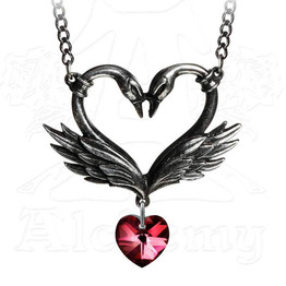 Black Swan Romance Necklace, Alchemy Gothic