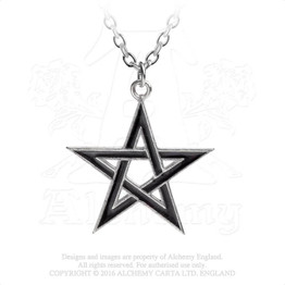 Black Star Pentagram Necklace, Alchemy Gothic