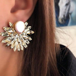 Elegant Big Leaves Drop Dangle Earrings