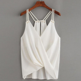 Casual Crop Sleeveless Top Vest Tank Tank Top & Camis