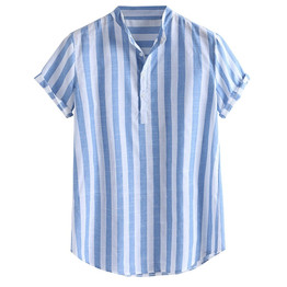 Sexy Slim Fit Striped Casual Short Sleeve Shirts