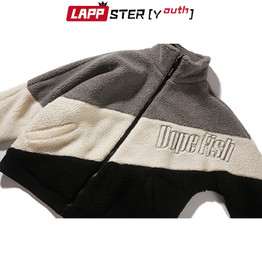 Wool Patchwork Windbreaker Bomber Jackets