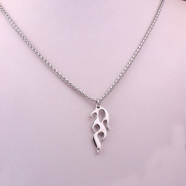thick stainless steel dragon bone rabbit pendant necklace