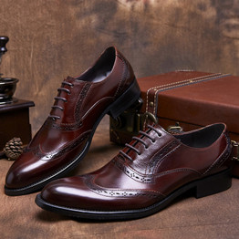 Luxury Italian Genuine Leather Oxford Shoes