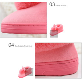 Women's furry warm house slippers cute bunny slippers for girls indoor bedroom slippers