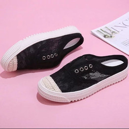 Women Summer Hollow Flowers Flat Heel Slide Sandals