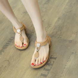 Women Bohemia Summer Beach Comfy Flat Sandals