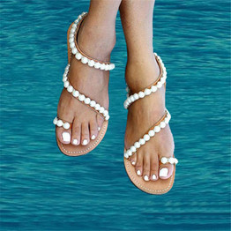 Bohemia Beads Summer Holiday Beach Flat Sandals
