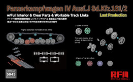 Rye Field 1/35 German PzKpfw IV Ausf J SdKfz 161/2 Last Production Tank w/Full Interior & Workable Track Links Kit