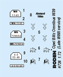Roden Military 1/72 Opel Blitz W39 Late WWII Service Omibus Kit