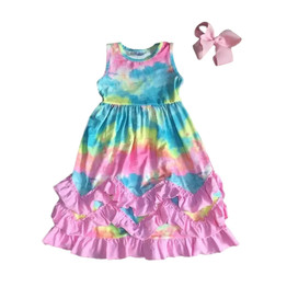 Pastel Tie Dye Ruffle Dress