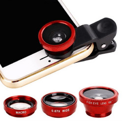 3-in-1 Wide Angle Macro Fish Eye Lens Camera Kits Mobile Phone Fish Eye Lenses
