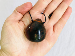 Amber Pendant on a Silk Cord