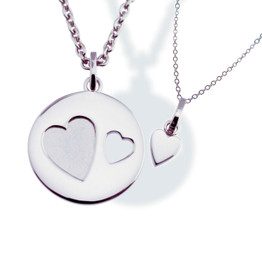 Me & You Necklace Sterling Silver Set