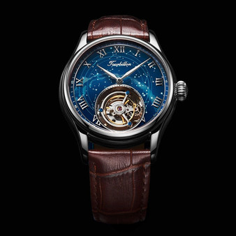 100% Tourbillon Watch Mans Mechanical Wristwatches Watches for Man Skeleton Clock Sapphire Crystal Mechanical Watch Luxury Men