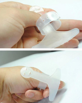 Plastic cut vegetable finger protector