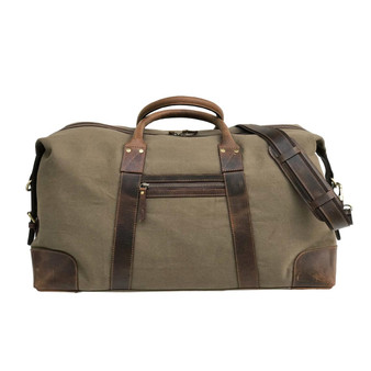 Logan Premium Canvas Leather Travel Bag, Canvas Duffle Bag - Halloween Gift Bag