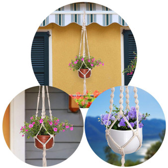 macrame plant hanger macrame plant hangers, crochet plant hangers boho wall art decor vintage style simple minimalist| Home Decor