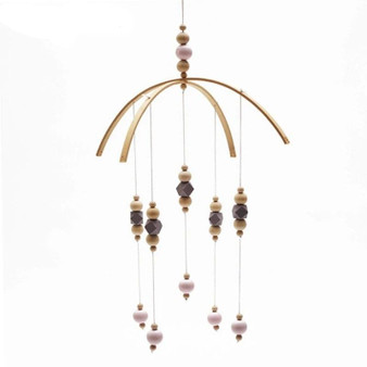 Nordic Hanging Mobile with Wooden Beads for Nursery