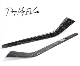 2Pcs Genuine Forged Carbon Fiber Center Console Side Trim for Model Y (Gloss)