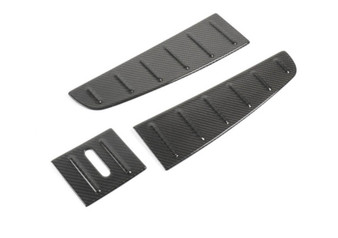 3PCs Genuine Carbon Fiber Trunk Scuff Plates For Model X (Gloss)