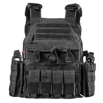 YAKEDA 1000D Nylon Plate Carrier Tactical Vest Outdoor Hunting Protective Adjustable Vest for Men Airsoft Combat Accessories