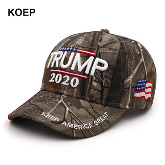 Donald Trump 2020 Cap Camouflage USA Flag Baseball Caps Keep America Great Again Snapback President Hat 3D Embroidery Wholesale