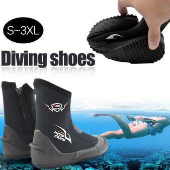 KEEP DIVING 5MM Neoprene Scuba Diving Boots Water Shoes Vulcanize Winter Cold Proof Warm Fins Spear Fishing Shoes