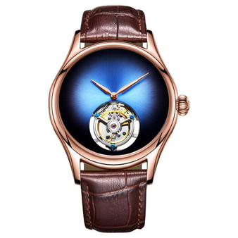 AESOP Men's Mechanical Watches Luxury Watch Tourbillon Male Skeleton for Men Wrist Watch Man Luxury Clocks Leopard eye Dial
