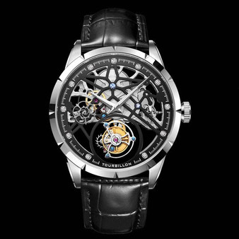 AESOP Real Tourbillon Men's Mechanical Watches Thin Watch Male Skeleton for Men Wristwatch Man Luxury Clock Luxury montre homme