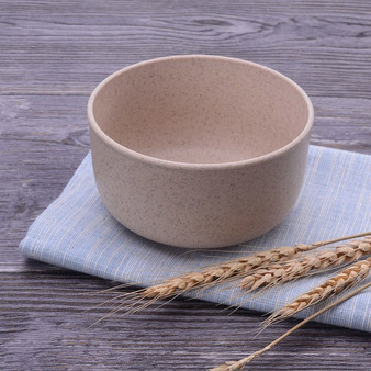 Baby Feeding Bowl Eco-friendly Kids Plate Food Grade Wheat Straw Solid Color Round Dish Children Dinnerware Infant Bowls MBG0466