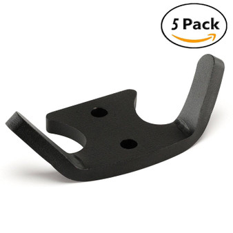 OFG - (5) Black Modern Heavy Duty Coat Hooks