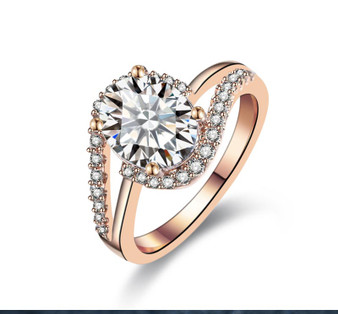 AAA Zircon Crystals Wedding Rings For Women