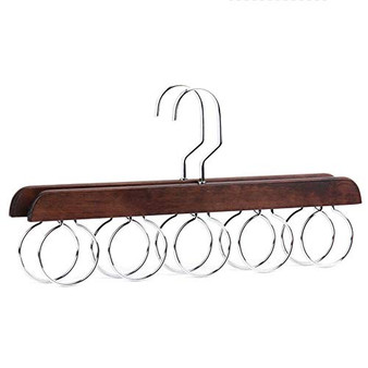 Zhao Xiemao Belt Hanger - Hardwood Homewares Closet Accessories Organizers, Belts, Ties, Scarf Multi-Functional Tie Hanger Storage. (Color : Brown)