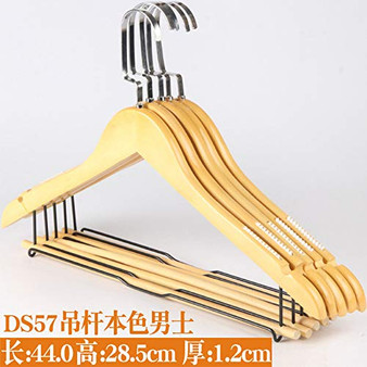 Xyijia Hanger Solid Wood Hangers Wooden Hangers Skid-Resistant Hangers Household Hangers Wooden Clothes Hangers Wooden Trousers Hangers Multi-Purpose Hangers