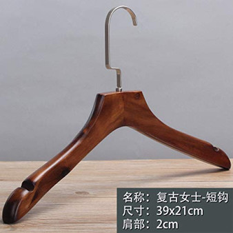 Xyijia Hanger Solid Wood Hangers Clothes Rack Hangers Wardrobe Wooden Clothes Home Retro Wooden Coat Hangers