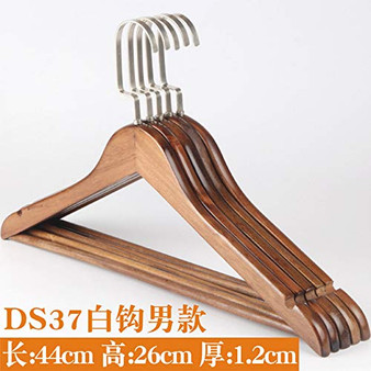 Xyijia Hanger Solid Wood Clothes Rack Non-Slip Traceless Vintage Wood Clothes Rack Hotel Clothes Rack Wardrobe Wooden Clothes Support Household Use