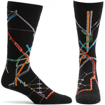 Ozone Socks, New Men's Boston MBTA "The T" Subway Map Sock