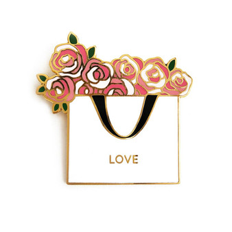 "Flower Love" Enamel Lapel Pin