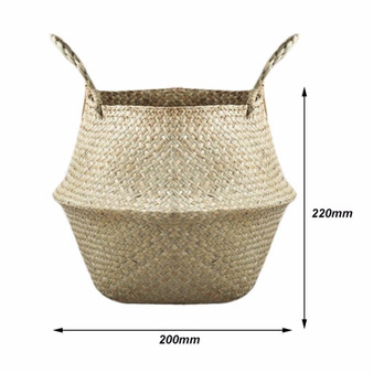 Seagrass + Bamboo Woven Storage Plant Holder