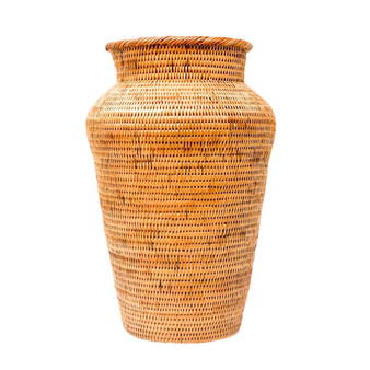 "The Tropics" Handwoven Rattan Vase