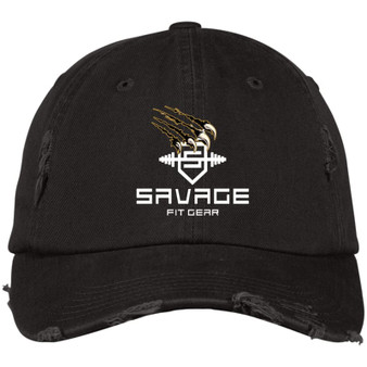 Savage Fitgear Black Distressed Cap